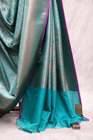 Sky Blue Banarasi Silk Saree-SRSBSS23EX