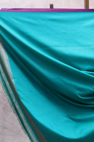 Aqua Green Banarasi Silk Saree-SRAGSS32EX