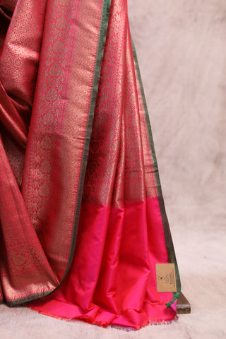 Pink Banarasi Silk Saree-SRPSS09EX