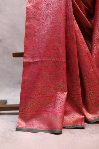 Pink Banarasi Silk Saree-SRPSS09EX