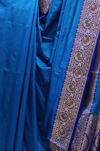 Blue Banarasi Silk Saree-SRBBSS308