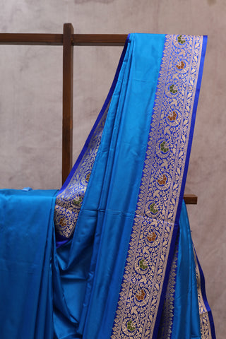 Blue Banarasi Silk Saree-SRBBSS308