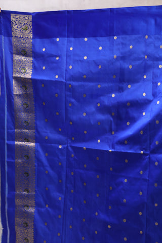 Blue Banarasi Silk Saree-SRBBSS308