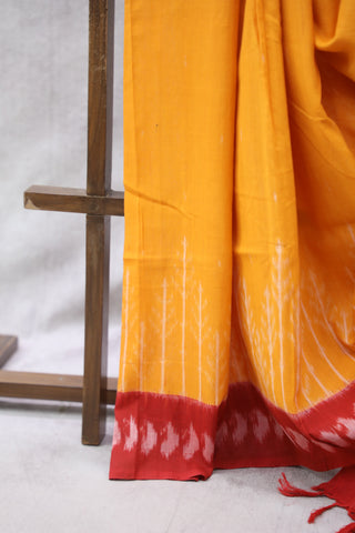 Yellow Pochampalli Cotton Ikat Saree-SRYPCIS21EX