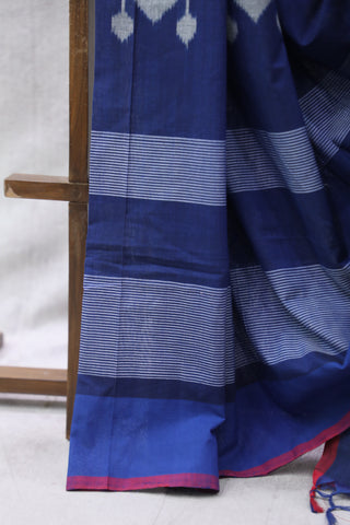 Blue Red Pochampalli Cotton Ikat SRBRPCIS36EX