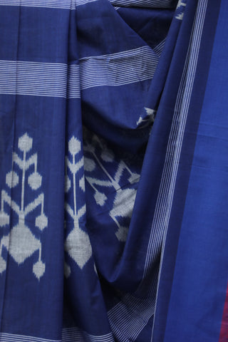 Blue Red Pochampalli Cotton Ikat SRBRPCIS36EX