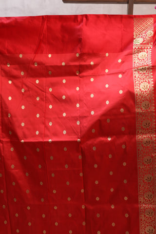 Maroon Banarasi Silk Saree-SRMBSS371