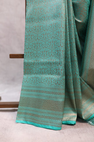 Green Banarasi Silk Saree-SRGSS21EX