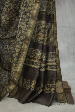 Kashish HBP Cotton Silk Saree With Maheshewari Border - SRKCSS905