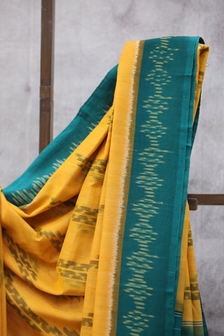 Mustard Yellow Pochampalli Cotton Ikat SRMYPCIS42EX