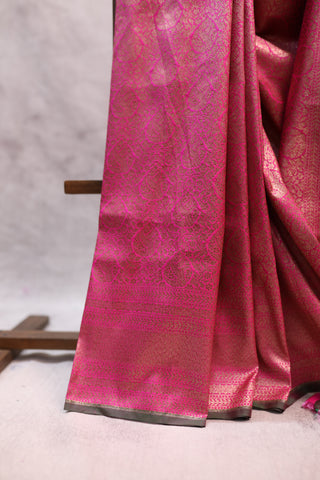 Pink Banarasi Silk Saree-SRPSS10EX