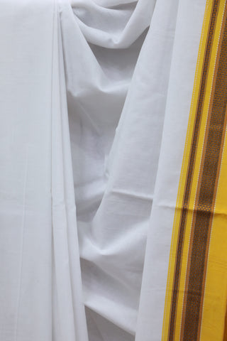 White Cotton Ilkal Saree -SRWCIS15EX