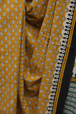 Yellow HBP Cotton Saree-SRYCS79EX