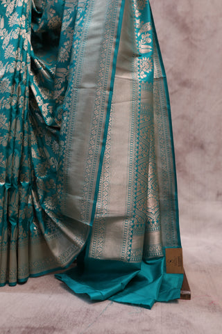 Sea Green Banarasi Silk Saree-SRGBSS04EX