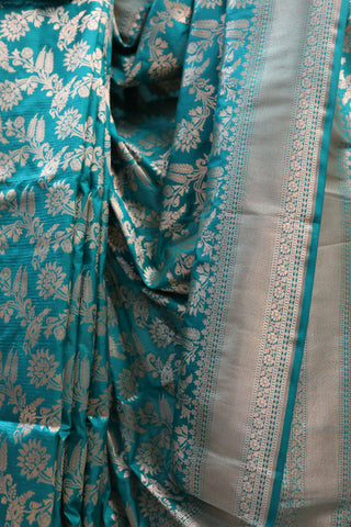 Sea Green Banarasi Silk Saree-SRGBSS04EX