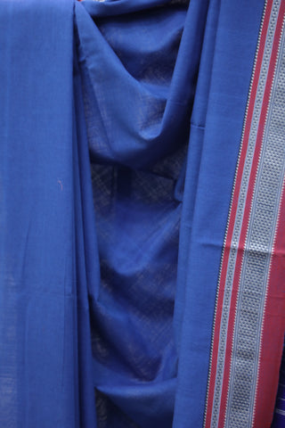 Blue Cotton Ilkal Saree - SRSMCIS8EX