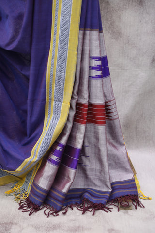 Blue Cotton Ilkal Saree - SRBCIS5EX