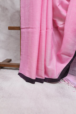 Pink Bengal Cotton Jamdani Saree-SRPBCJS101