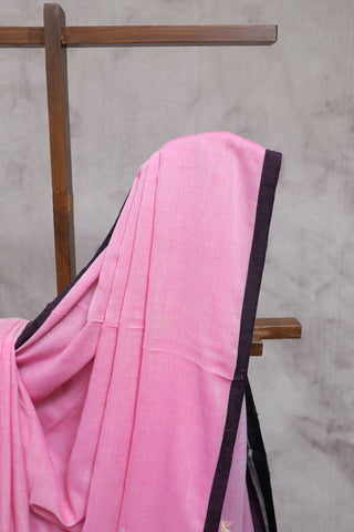 Pink Bengal Cotton Jamdani Saree-SRPBCJS101