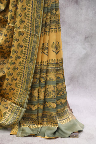 Yellow Green HBP Modal Silk Saree - SRYGMSS56EX (RD17)