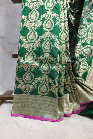 Green Banarasi Silk Saree-SRGSS06EX