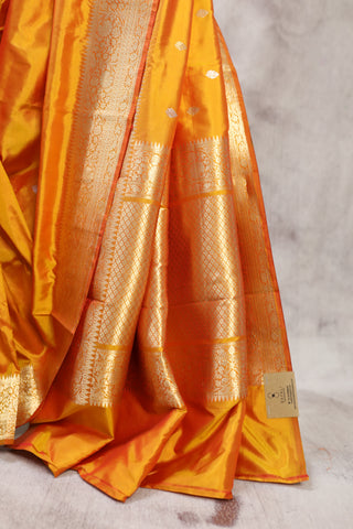 Yellow Banarasi Silk Saree-SRYBSS331