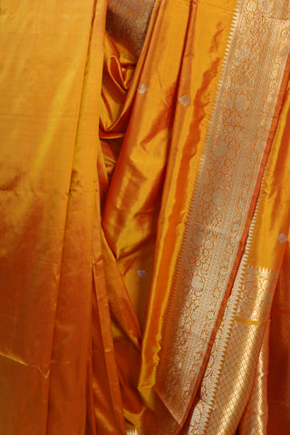 Yellow Banarasi Silk Saree-SRYBSS331