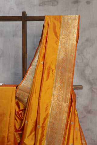 Yellow Banarasi Silk Saree-SRYBSS331