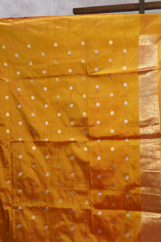 Yellow Banarasi Silk Saree-SRYBSS331