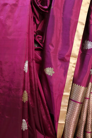 Purple Banarasi Silk Saree-SRPBSS310