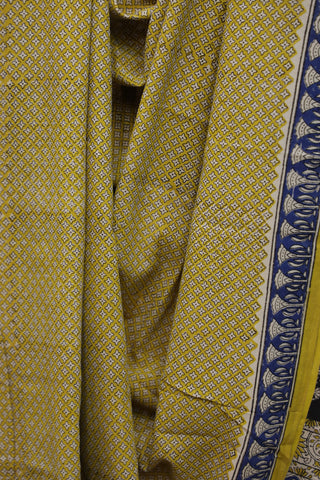 Yellow HBP Cotton Saree - SRYCS1431