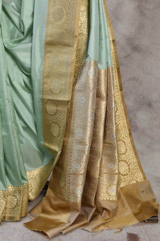 Mint Green Banarasi Silk Saree-SRMGBSS347