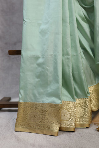 Mint Green Banarasi Silk Saree-SRMGBSS347