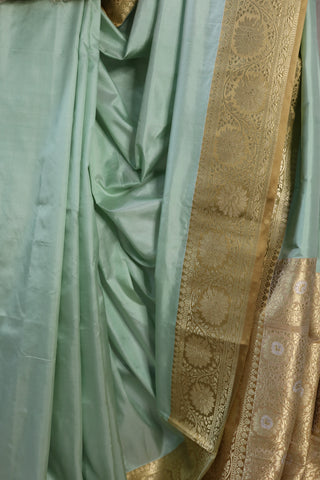 Mint Green Banarasi Silk Saree-SRMGBSS347