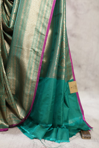 Green Banarasi Silk Saree-SRGSS15EX