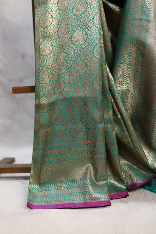 Green Banarasi Silk Saree-SRGSS15EX