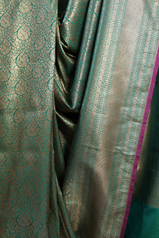 Green Banarasi Silk Saree-SRGSS15EX