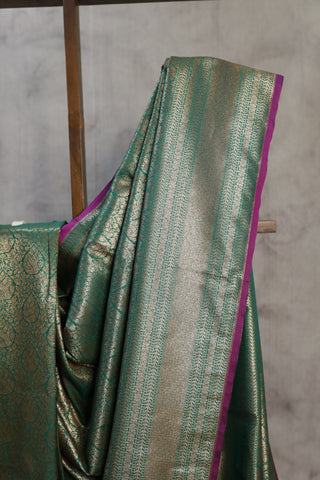 Green Banarasi Silk Saree-SRGSS15EX