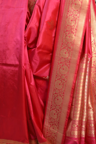 Rani Pink Banarasi Silk Saree-SRRPBSS414