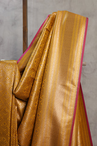 Yellow Banarasi Silk Saree-SRYSS31EX