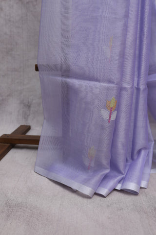 Lavender Muslin Jamdani Saree SRLMJS16