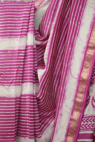 Pink HBP Cotton Silk Saree With Maheshwari Border - SRPCSS803