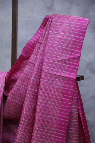 Pink Tussar Silk Saree - SRGKTSS121EX