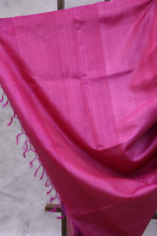 Pink Tussar Silk Saree - SRGKTSS121EX