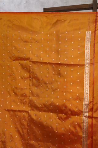 Orange Banarasi Silk Saree-SROBSS334