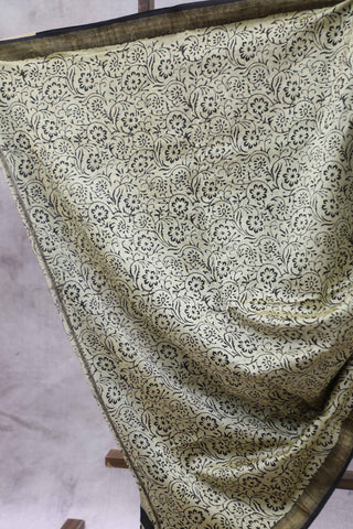 Cream HBP Cotton Silk Chanderi Saree - SRCSCS648EX