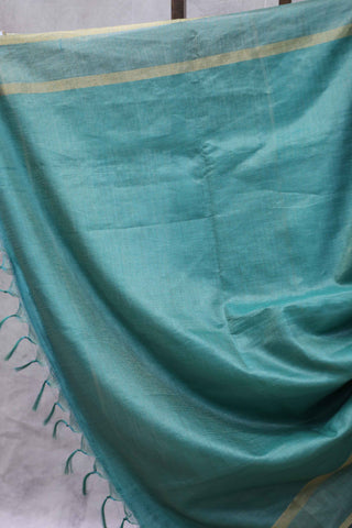 Sky Blue Tussar Silk Saree - SRGKTSS108EX