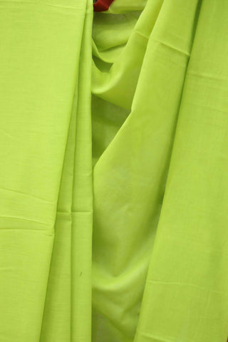 Neon Green Mulmul Cotton Saree-SRNGMCS16EX