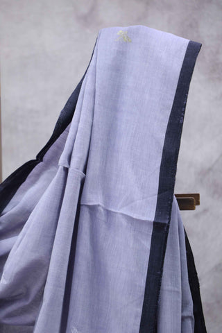 Light Lavender Bengal Cotton Jamdani Saree-SRLLBCJS117