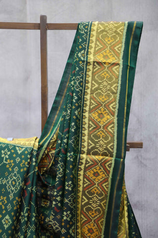 Green Rajkot Patola Silk Saree-SRGRPSS159